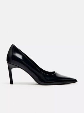 NEW Zara Classic Pointed Toe Black Pump Heels size 35